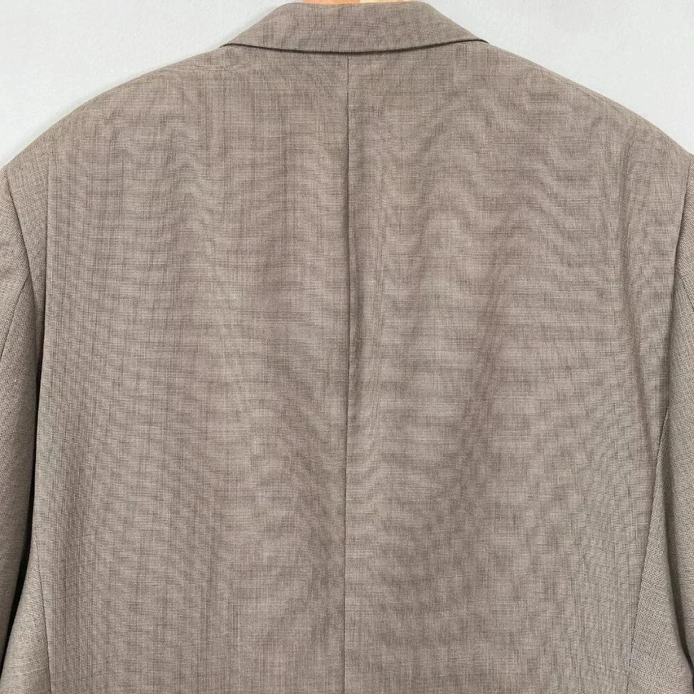 Hart Schaffner Marx Wool Sport Coat Dinner Jacket Blazer Men's 44R Brown Career